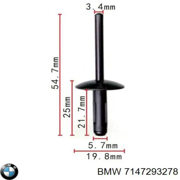 7147293278 BMW Klips listwy błotnika