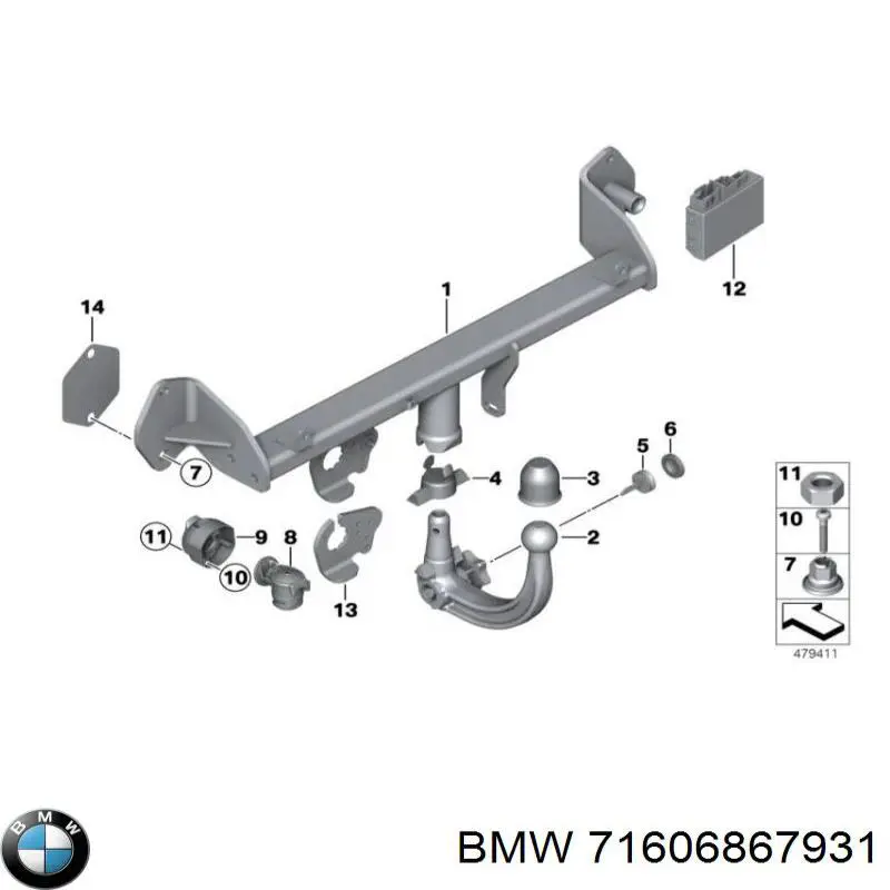 71606867931 BMW Amortyzator tylny lewy