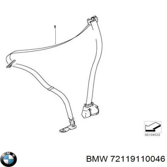 Pas bezpieczeństwa przedni prawy do BMW 5 (E61)