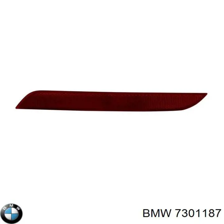 7301187 BMW Lampa odblaskowa zderzaka tylnego lewa