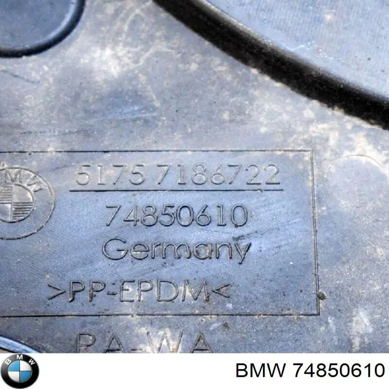 74850610 BMW osłona podwozia, zbiornika paliwa