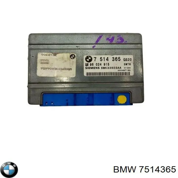 7514365 BMW sterownik automatycznej skrzyni biegów elektroniczny