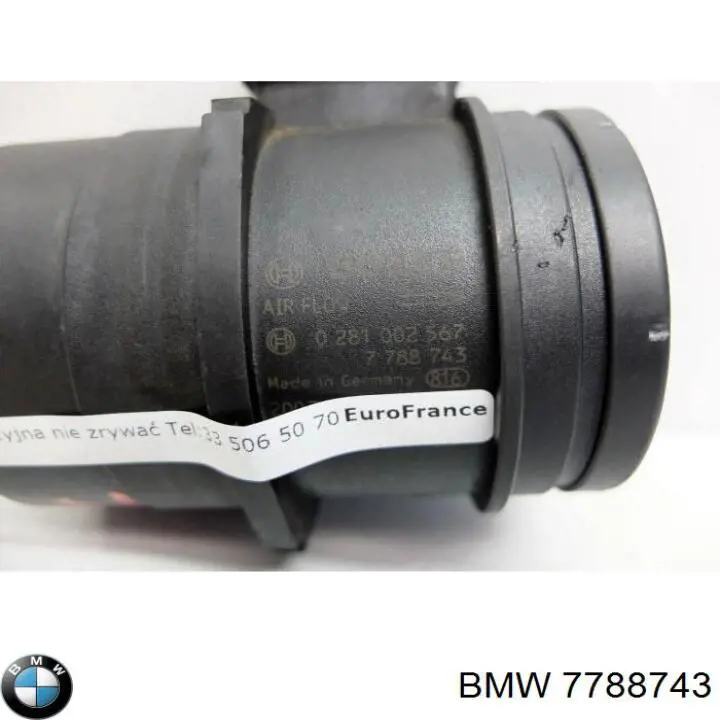 Do koszyka 7788743 BMW Czujnik przepływu powietrza, przepływomierz powietrza M.A.F.