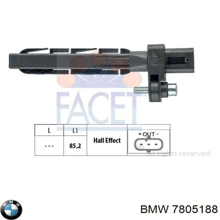 7805188 BMW Czujnik położenia wału korbowego