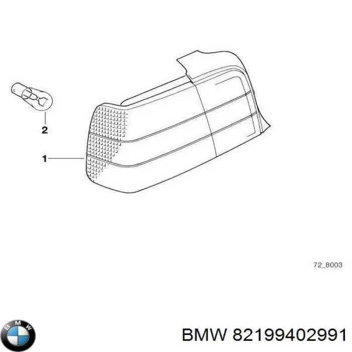 Do koszyka 82199402991 BMW Lampa zespolona tylna lewa
