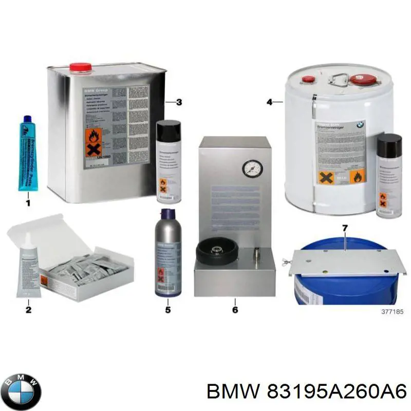 Do koszyka 83195A260A6 BMW Oczyszczacz układu hamulcowego