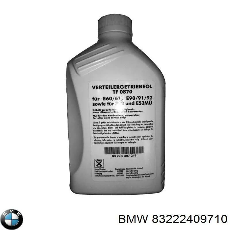 Olej przekładniowy BMW 83222409710 cena, od 60,21 USD
