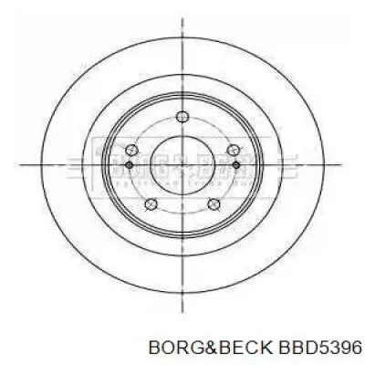 BBD5396 Borg&beck tarcza hamulcowa tylna