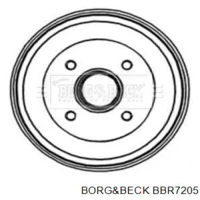 BBR7205 Borg&beck bęben hamulcowy tylny