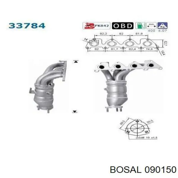 Kolektor wydechowy VAG 036253020PX cena, od 283,02 USD