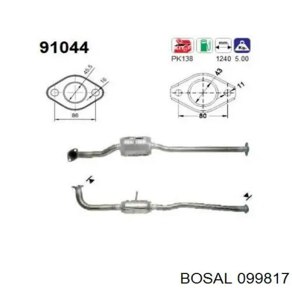 Do koszyka Konwerter-katalizator Suzuki Swift II AH, AJ