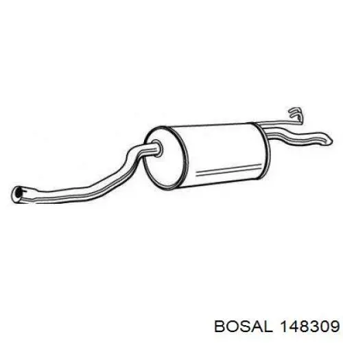 Tłumik, tylna część 7401 Polmostrow