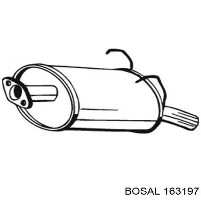 Tłumik, tylna część Bosal 163197 cena, od 84,30 USD