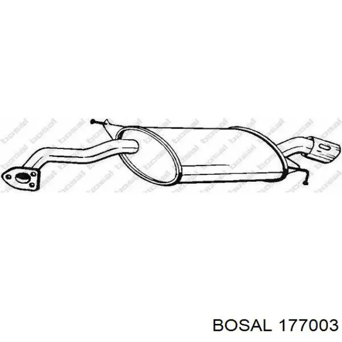 Tłumik, tylna część Mitsubishi Space Wagon III minivan (N8, N9) (1998 - 2004) cena, od 281,54 USD