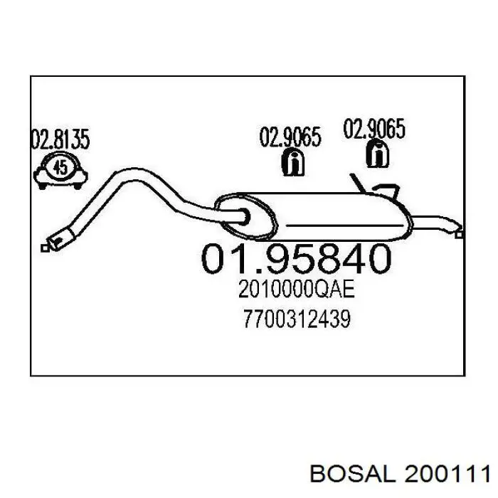 Tłumik, tylna część Renault (RVI) 8671020561 cena, od 65,65 USD