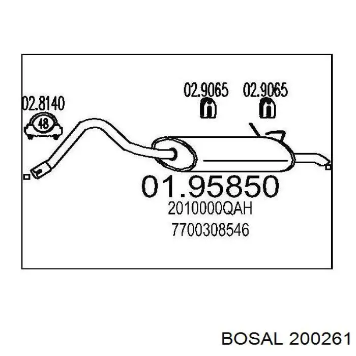 Tłumik, tylna część Starline 3658400 cena, od 63,96 USD