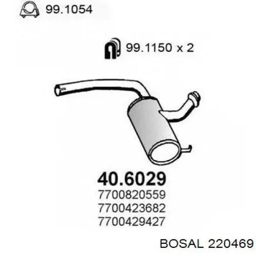 Tłumik, tylna część VAG 1K5253609D cena, od 117,75 USD
