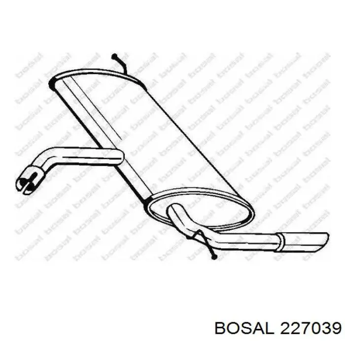 Tłumik, tylna część Bosal 227039 cena, od 99,04 USD