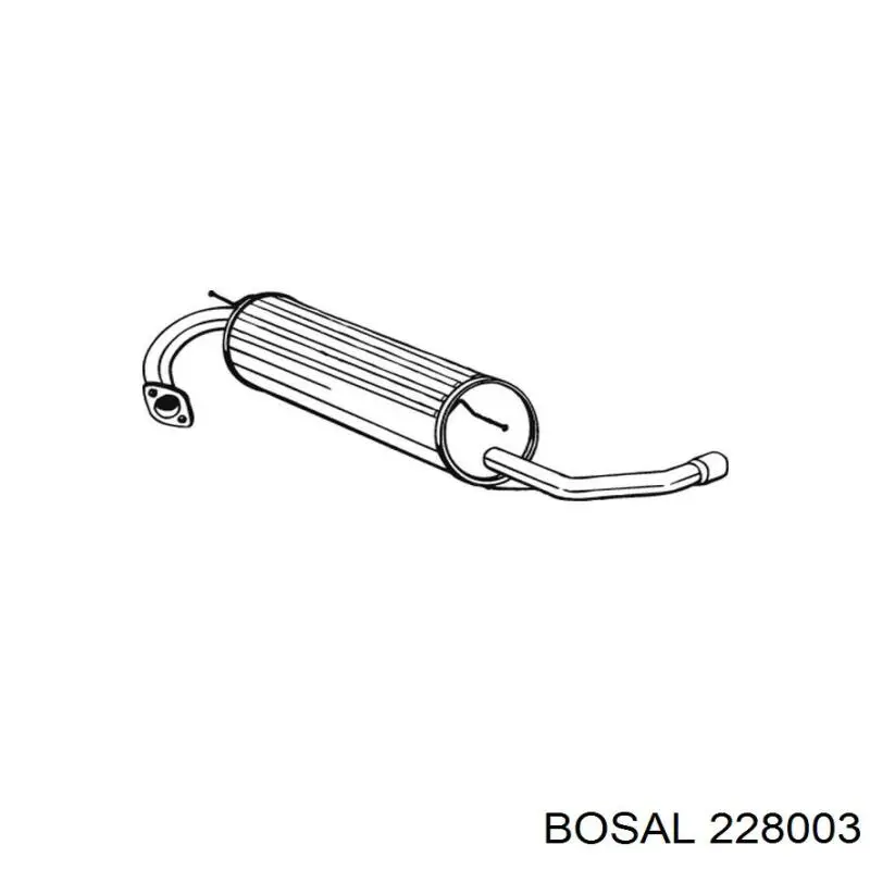Tłumik, tylna część Bosal 228003 cena, od 97,26 USD