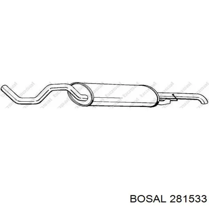 Tłumik, tylna część Bosal 281533 cena, od 70,54 USD
