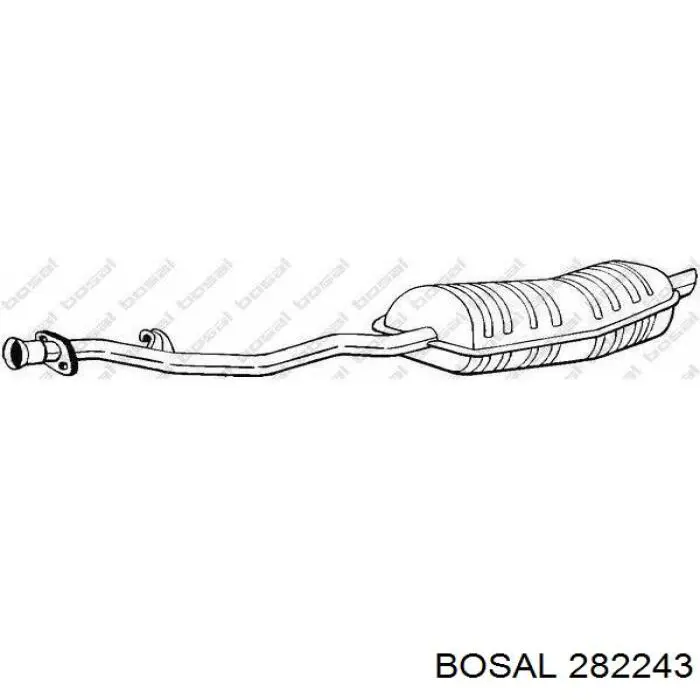 Do koszyka 282243 Bosal Tłumik, tylna część