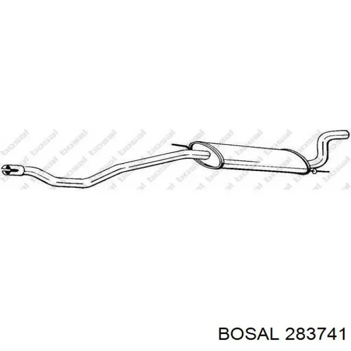 Do koszyka 028253609D VAG Tłumik, tylna część