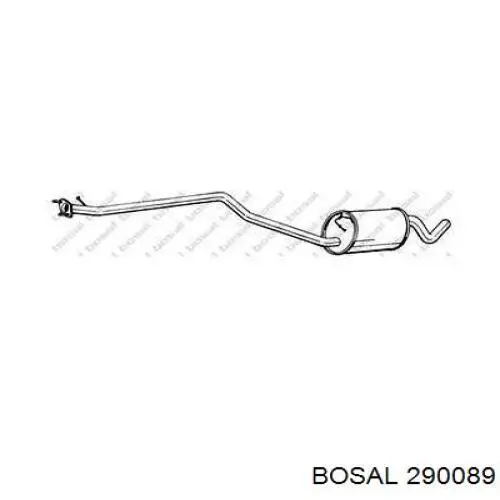 Tłumik, środkowa część Bosal 290089 cena, od 87,32 USD