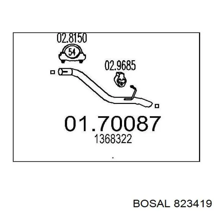 Do koszyka 3M515255CA Ford Tłumik, tylna część
