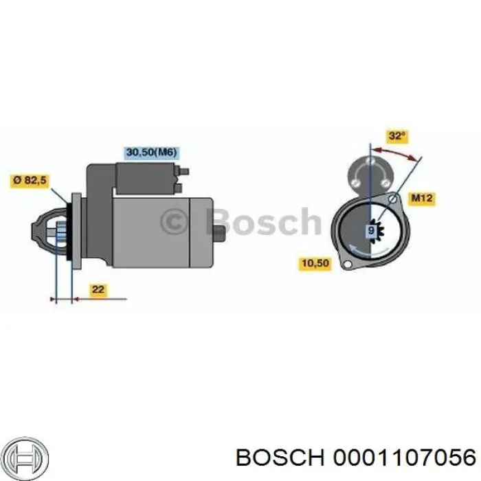 Do koszyka 0001107056 Bosch Rozrusznik