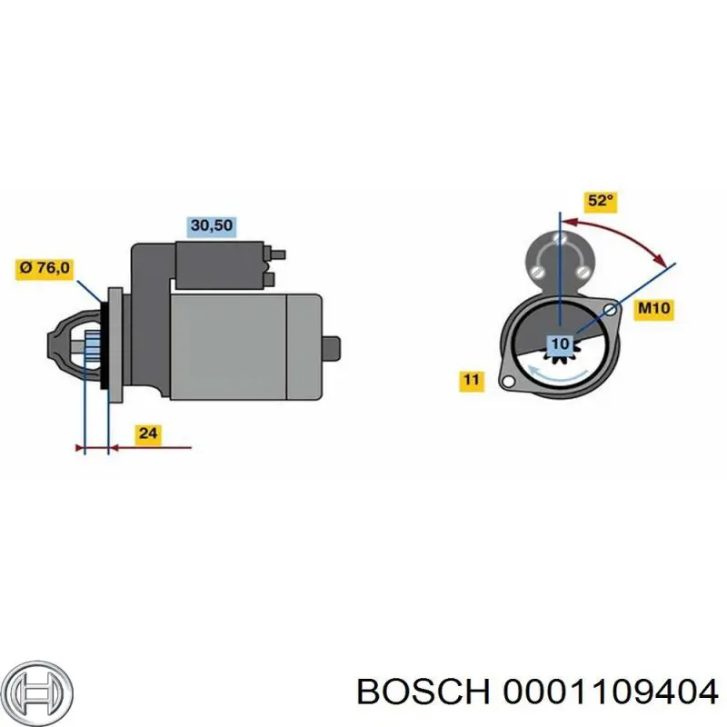 Rozrusznik Bosch 0001109404