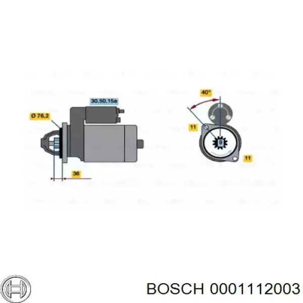 0001112003 Bosch Rozrusznik