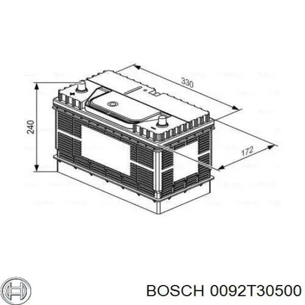 0092T30500 Bosch Bateria (akumulator)