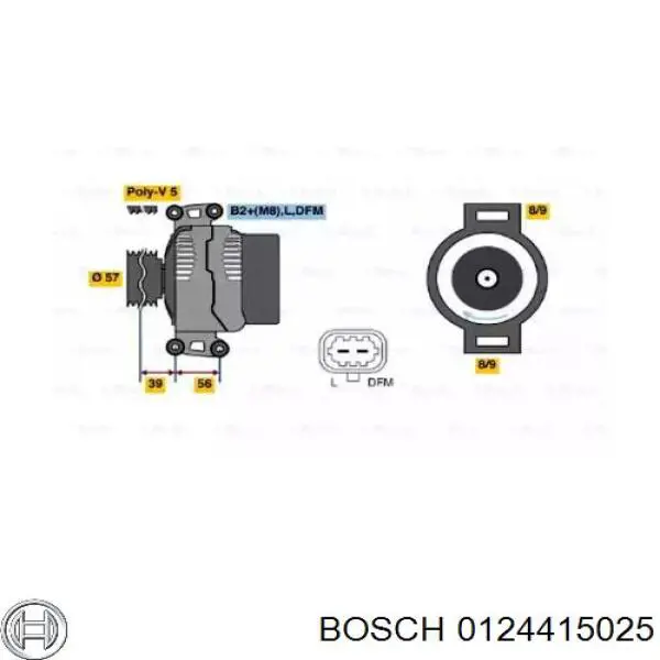 Alternator Bosch 0124415025 cena, od 74,91 USD