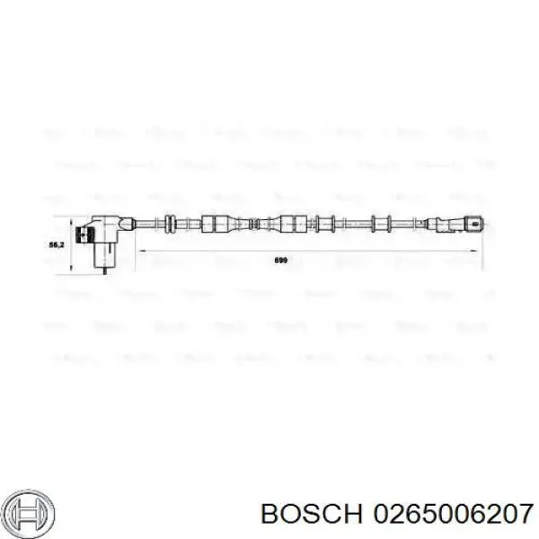 Czujnik ABS przedni Bosch 0265006207 cena, od 32,58 USD