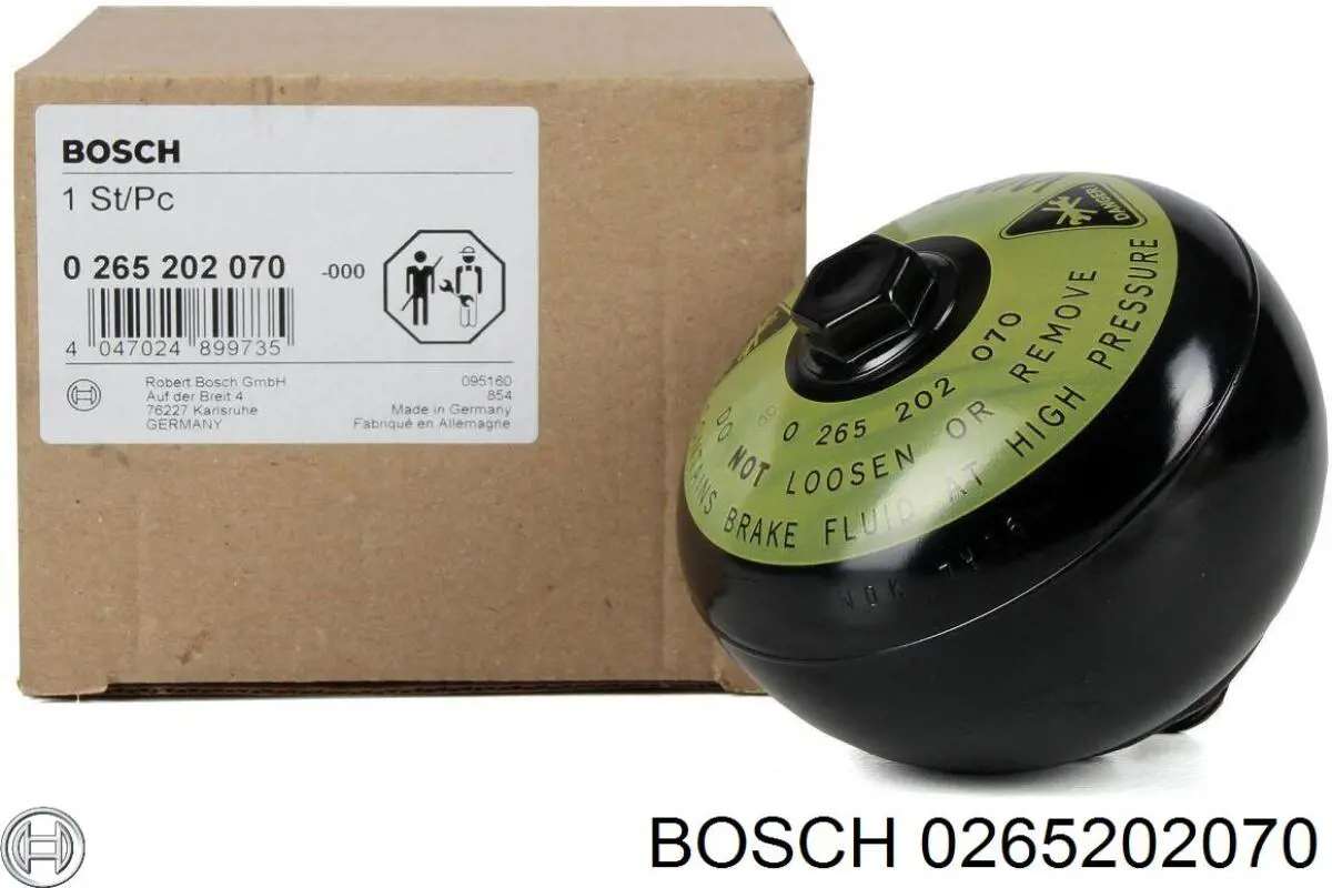 Do koszyka 265202070 Bosch Akumulator hydrauliczny układu hamulcowego