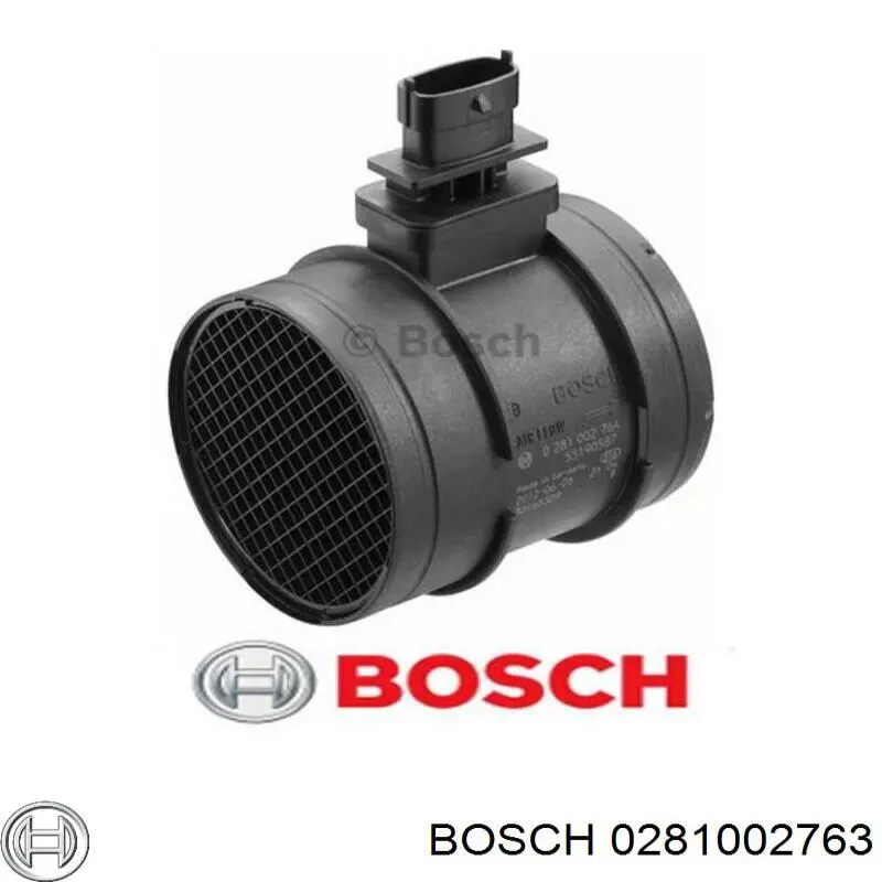 Do koszyka 0281002763 Bosch Czujnik przepływu powietrza, przepływomierz powietrza M.A.F.