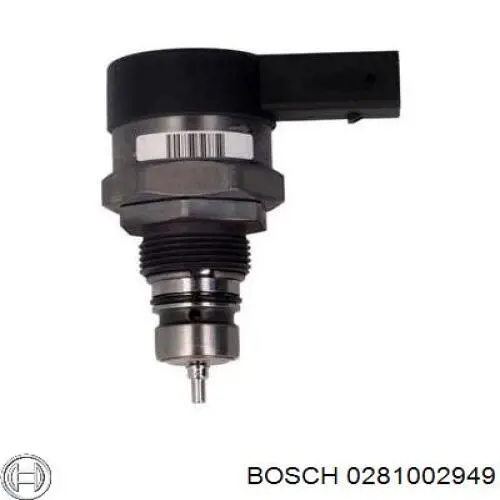 Regulator ciśnienia paliwa w listwie paliwowej 281002949 Bosch