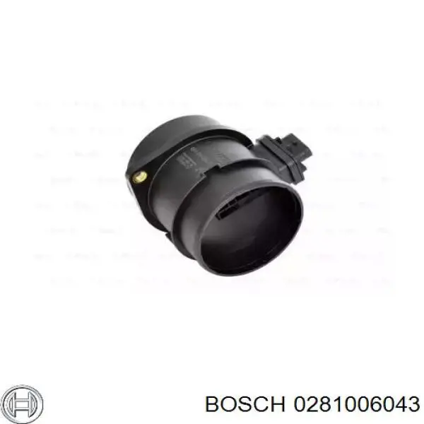 Czujnik przepływu powietrza, przepływomierz powietrza M.A.F. Bosch 0281006874