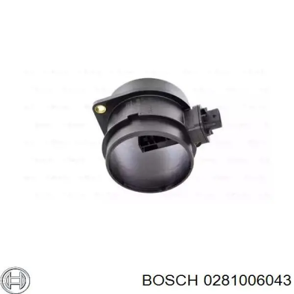Czujnik przepływu powietrza, przepływomierz powietrza M.A.F. 0281006874 Bosch