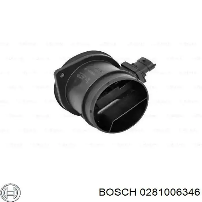 Do koszyka 281006833 Bosch Czujnik przepływu powietrza, przepływomierz powietrza M.A.F.