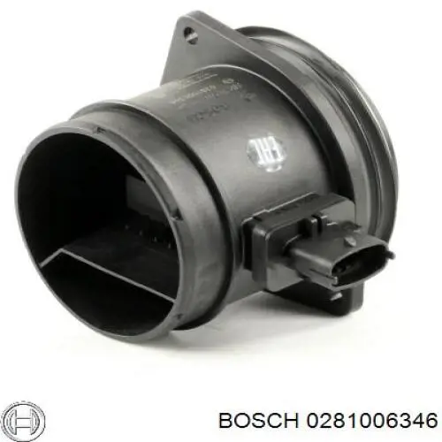 Czujnik przepływu powietrza, przepływomierz powietrza M.A.F. 281006833 Bosch