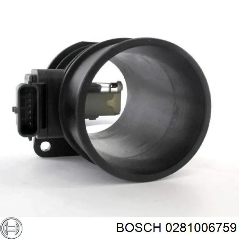 Czujnik przepływu powietrza, przepływomierz powietrza M.A.F. 0281006759 Bosch