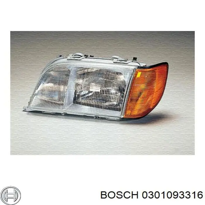 Do koszyka 0301093316 Bosch Reflektor prawy
