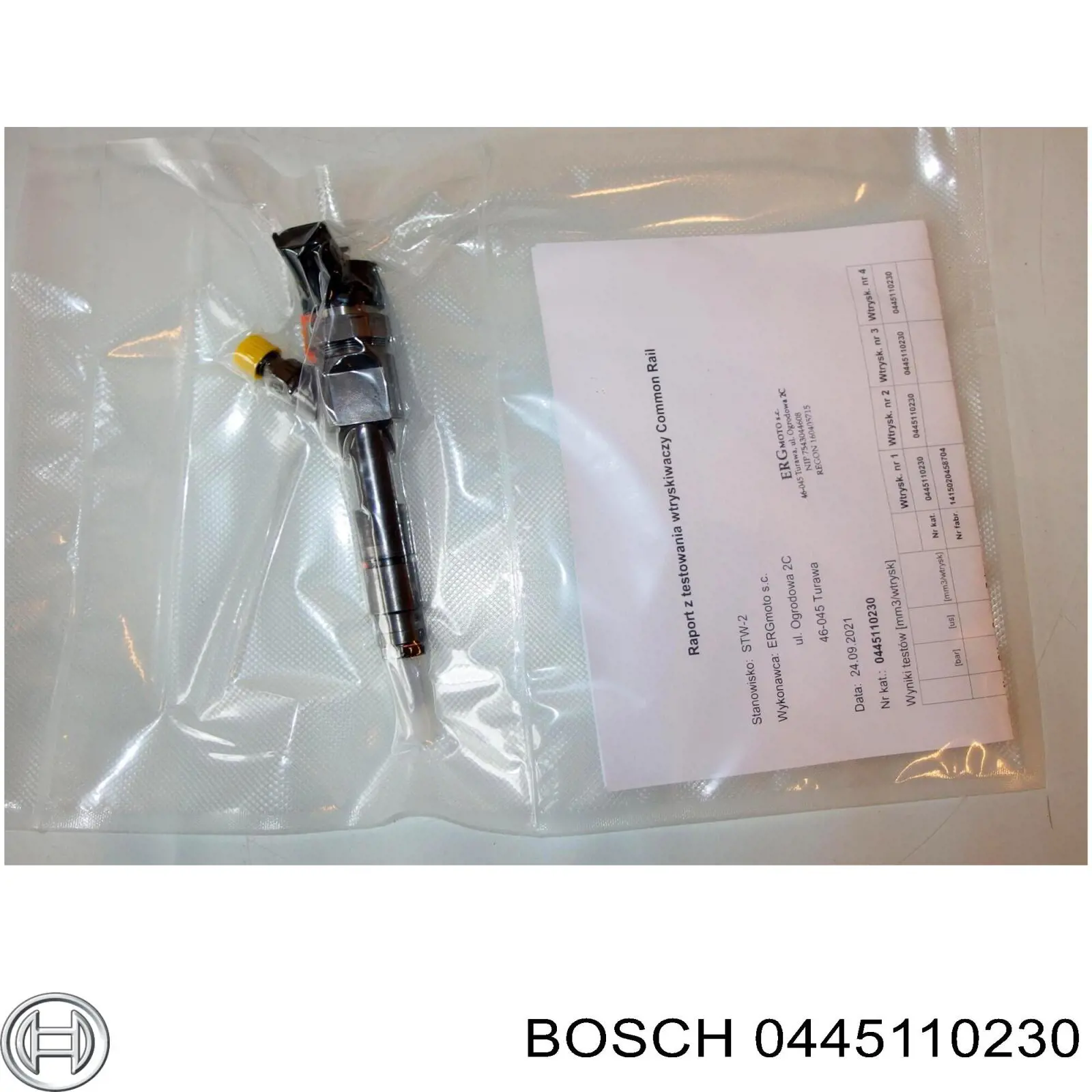 Do koszyka 0445110230 Bosch Wtryskiwacz paliwa