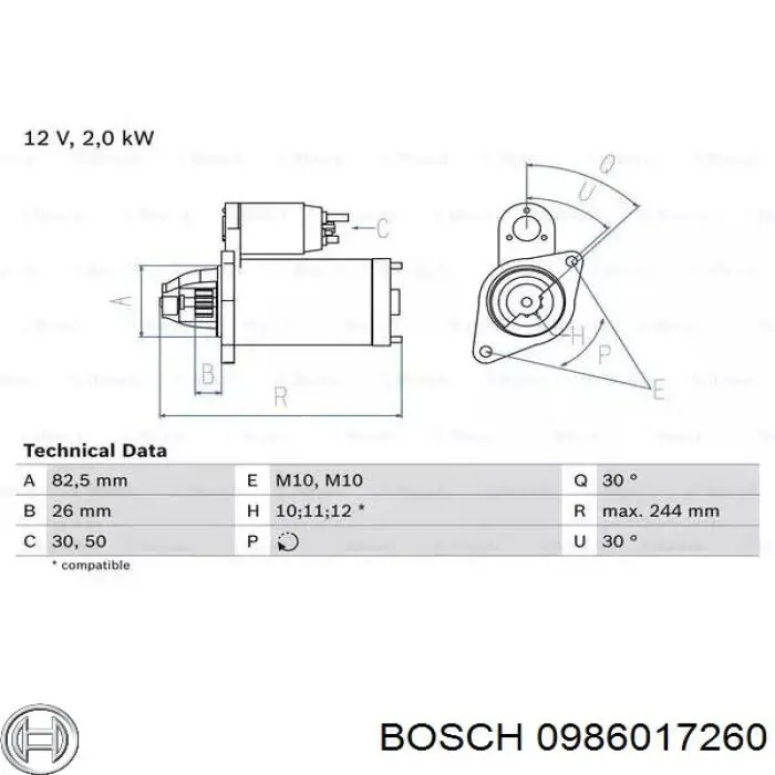 0986017260 Bosch Rozrusznik