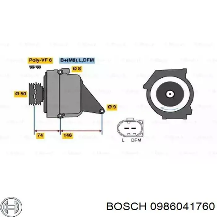 0986041760 Bosch Alternator