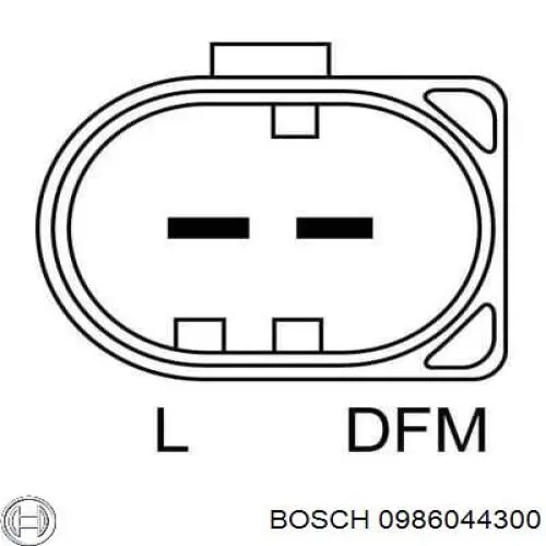 Do koszyka 0986044300 Bosch Alternator