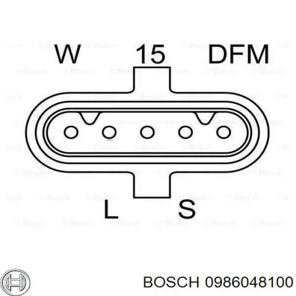 Do koszyka 0986048100 Bosch Alternator