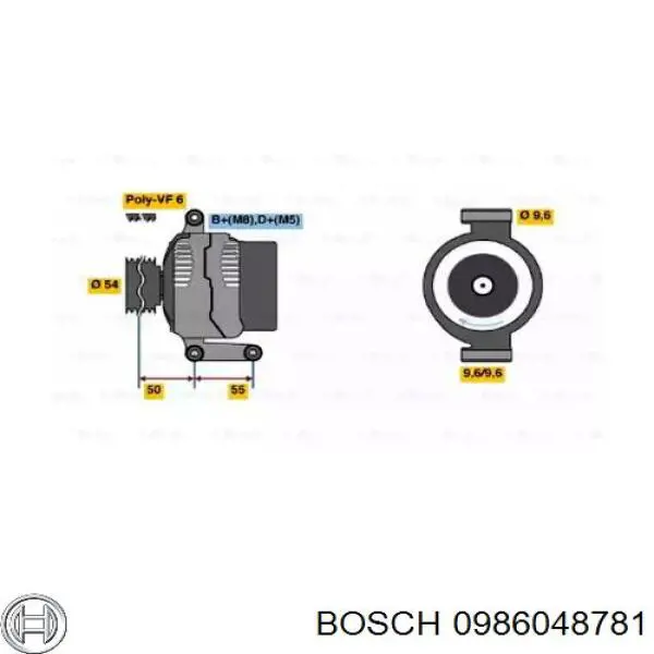 0986048781 Bosch Alternator