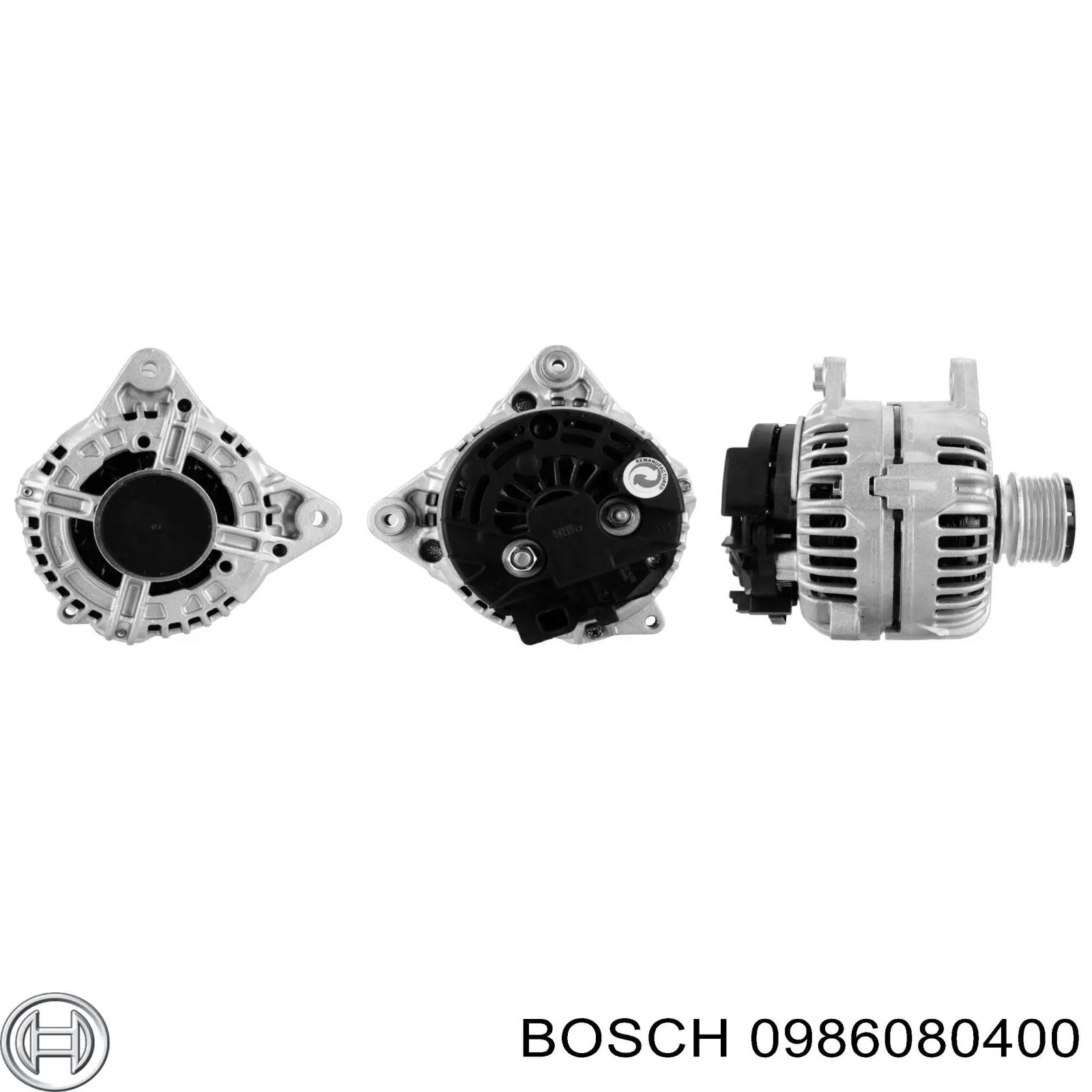 Do koszyka 0986080400 Bosch Alternator